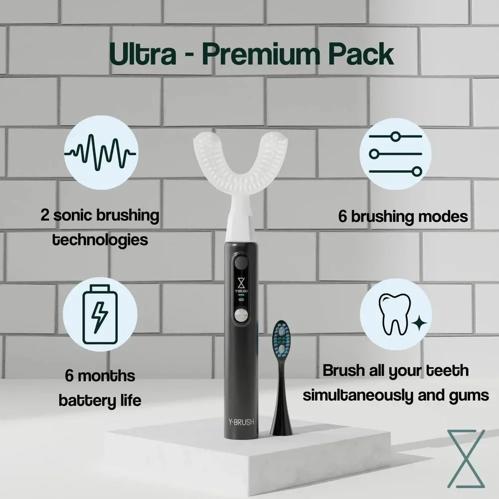 Black Sonic Toothbrush - Ultra Premium Pack